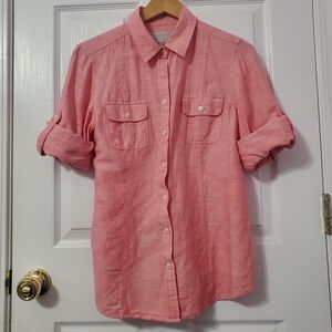 Banana Republic | Soft Wash Pink Button-Down Shirt